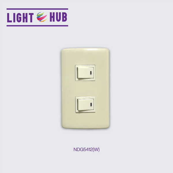 TOSHIBA: 2 GANG SWITCH