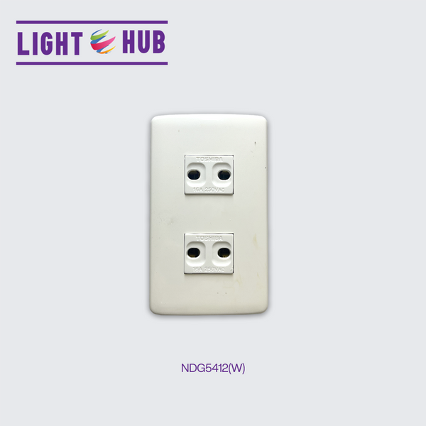 TOSHIBA: 2 GANG TYPE C OUTLET