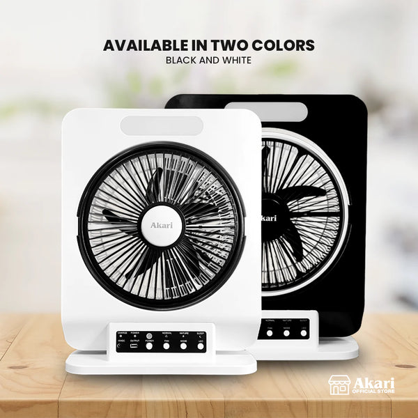 Akari 12" Rechargeable Jumbo Box Fan with LED Power 50W (ARBF-5913)
