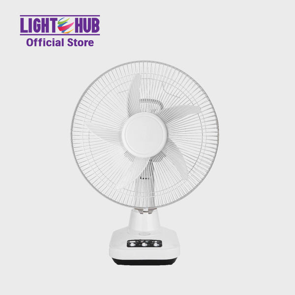 Akari 12'' Rechargeable Oscillating Fan with LED Night Light (ARF-5313F)