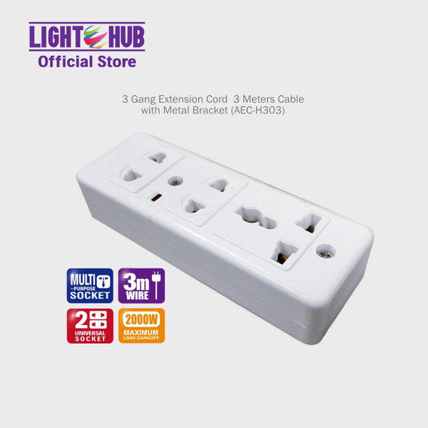 Akari 3 Gang Extension Cord (AEC-H303)