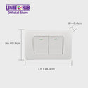 Akari 2 Gang 1 Way Switch (AWD-Z8101-2)