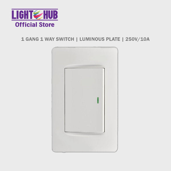 Akari 1 Gang 1 Way Switch White (AWD-Z8101-1)