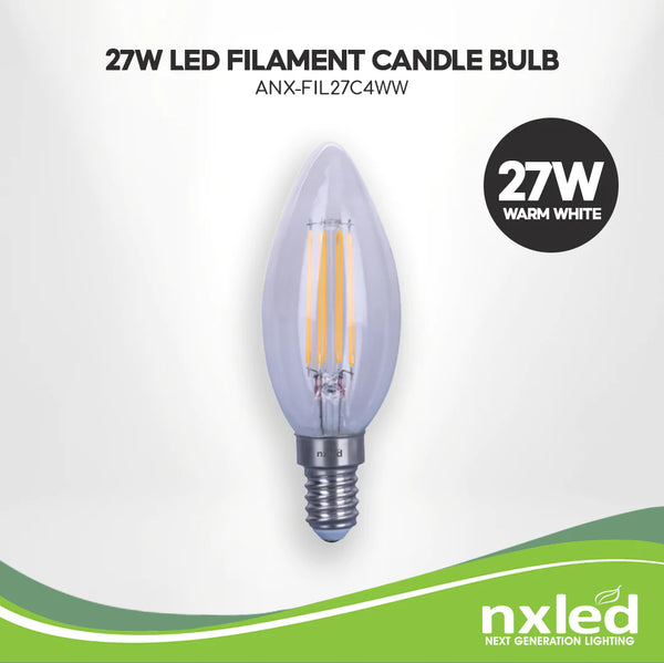 Nxled 4W LED Filament Candle Bulb (ANX-FIL27C4W)