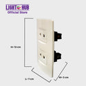 Akari 2 Gang 2 Pin Universal Outlet (AWD-Z8202)