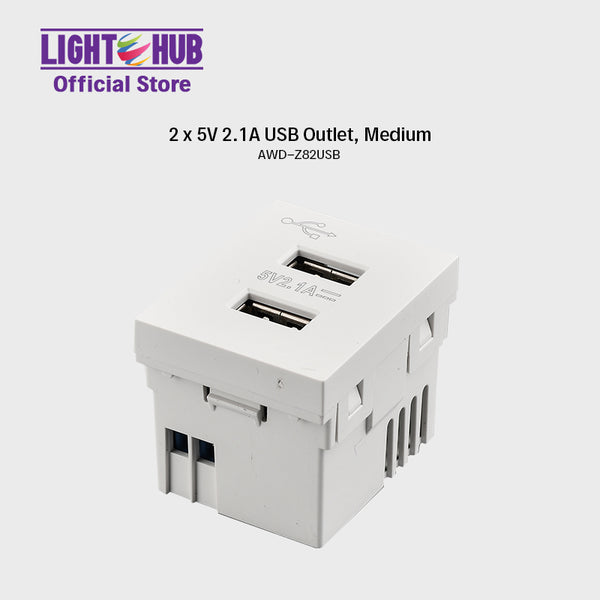 Akari 2x5V 2.1A USB Outlet (AWD-Z82USB)