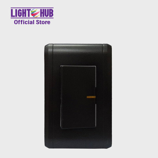 Akari 1 Gang 1 Way Switch Black (AWD2014V (B))
