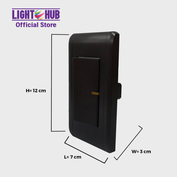 Akari 1 Gang 1 Way Switch Black (AWD2014V (B))