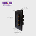 Akari 3 Gang 1 Way Switch Black (AWD2016V (B))
