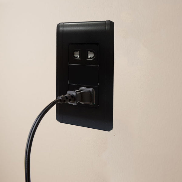 Akari 2 Gang Universal Socket Black (AWD2GUV (B))