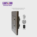 Akari Double Multipurpose Outlet Silver  (AWS-204)