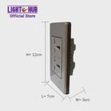 Akari Double Multipurpose Outlet Silver  (AWS-204)