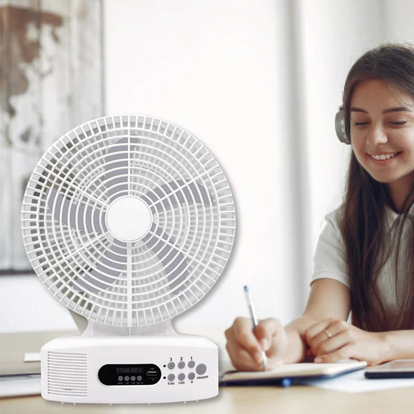 Akari 12" Rechargeable Fan with LED (ARF-312)