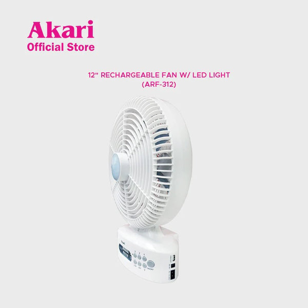Akari 12" Rechargeable Fan with LED (ARF-312)