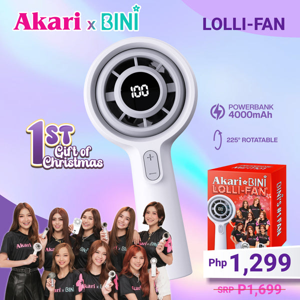 Akari X Bini: Akari Rechargeable LOLLI-FAN with Powerbank