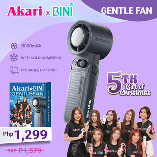 Akari X Bini : Akari Rechargeable Gentle Fan -Grey