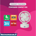 CLEARANCE SALE: Akari Rechargeable Mini Fan with Powerbank (APB-PB03)