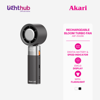 Akari X Bini : Akari Rechargeable Bloom Turbo Fan (ABF-2552BK) RARE!