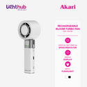 Akari X Bini : Akari Rechargeable Bloom Turbo Fan (ABF-2552W) White