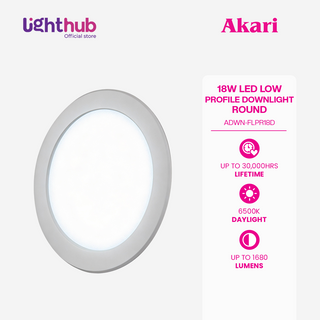Akari LED Low Profile Downlight Round 18W - Daylight (ADWN-FLPR18D)