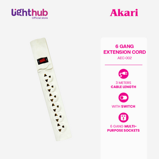 CLEARANCE SALE: Akari 6 Gang Extension Cord (AEC-002)