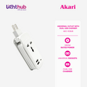 CLEARANCE SALE: Akari Dual USB Extension Cord – Multi-Purpose Socket (Black) (AEC-103UB)