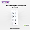 Akari 4 Gang Extension Cord - 3 Meters (AEC-H204)