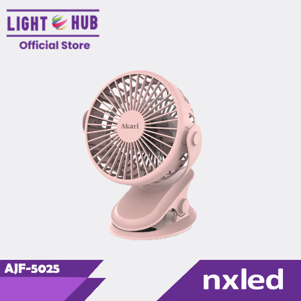 Akari 5" Rechargeable Clip Fan w/ LED (AJF-5025)