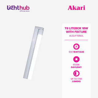 Akari T8 Litebox 18W LED with Fixture (ALED-FT818DL)