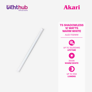 Akari T5 Shadowless 12W - Warm White (ALED-T512WW)
