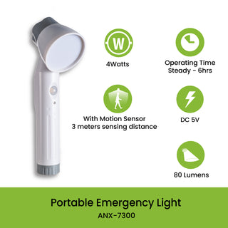 Nxled Portable Emergency Light with Motion Sensor