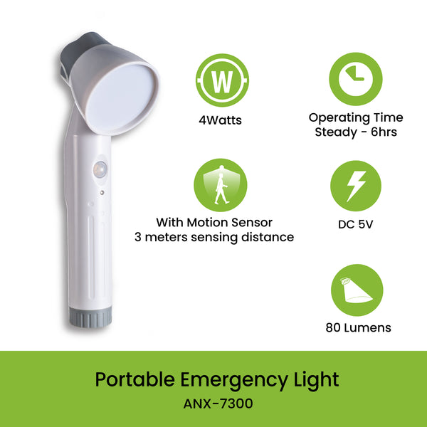Nxled Portable Emergency Light with Motion Sensor