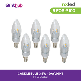 CLEARANCE SALE: 6PCS FOR P100:  Nxled Candle Led Bulb 3.5W Daylight (ANX-CL3DL x 3)