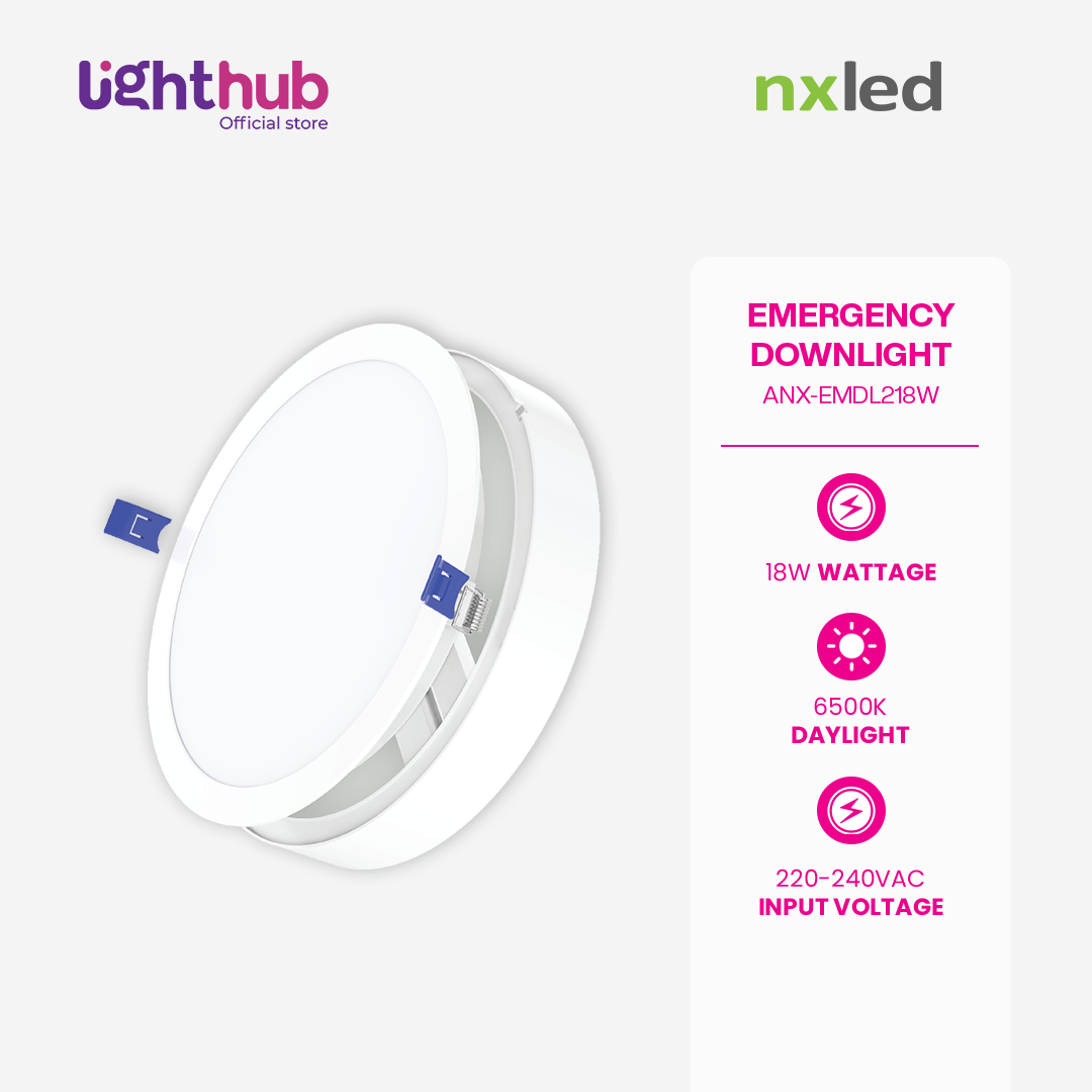 Nxled Emergency LED Downlights 18W (ANX-EMDL218W) Recessed / Surface M ...