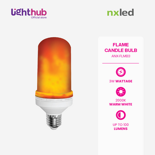 Nxled 3W Flame Bulb - Warm White (ANX-FLMB3)