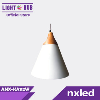 Nxled Wooden Cone Chandelier - White (ANX-KA112W)
