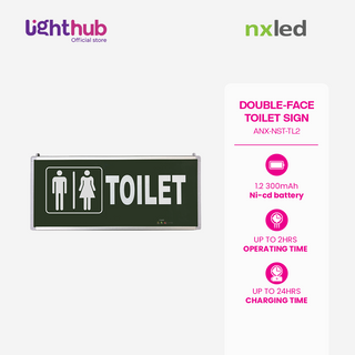 CLEARANCE SALE: NxLed Double-Face Toilet Sign (ANX-NST-TL2)