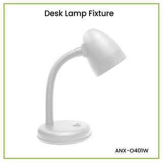 CLEARANCE SALE: NxLed Desk Lamp Fixture With Tri-Color Bulb (ANX-O401W)