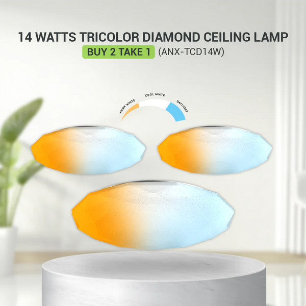 NXLED Diamond Ceiling TRICOLOR Light (ANX-TCD14W)