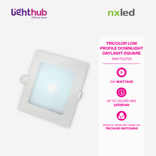 Nxled Tricolor Low Profile Downlight Square 3W (ANX-TCLPS3)