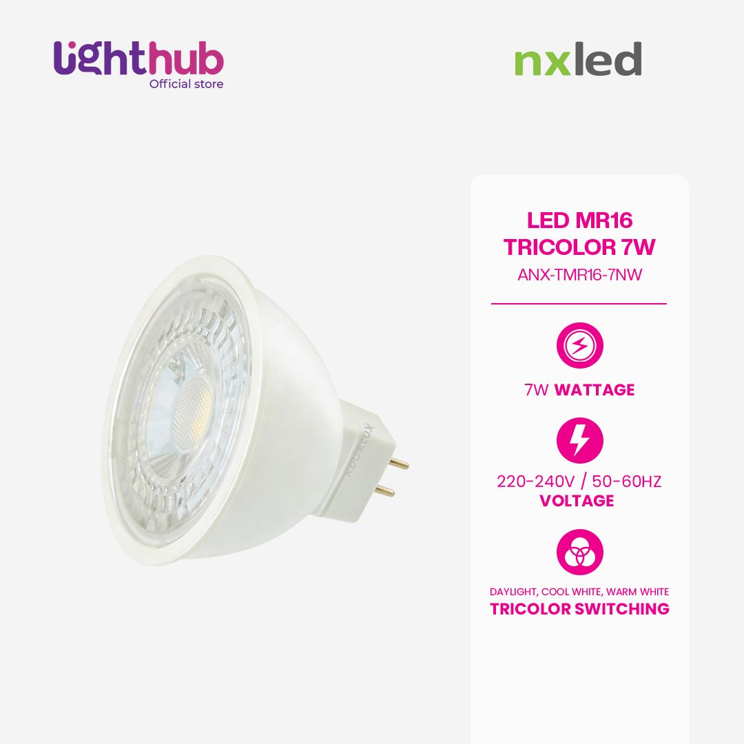 Nxled LED MR16 - Tricolor 7W (ANX-TMR16-7NW) | Lighthub.Store