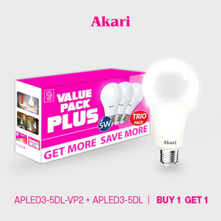 Akari B1G1: LED Premiere Bulb 5Watts Value Pack - Daylight + FREE APLED3-5DL