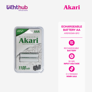 Akari Rechargeable Battery 3x1100mah AAA NiMH (ARB1100MH-BP2)