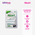 Akari Rechargeable Battery 2x2800mah AA NiMH (ARB2800MH-BP2)