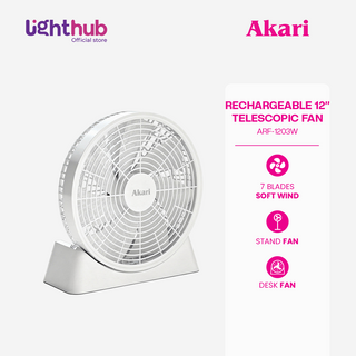CLEARANCE SALE: Akari 12" Smart Rechargeable Telescopic Fan (ARF-1203W)