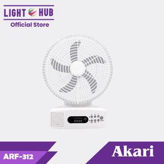 Akari 12" Rechargeable Fan with LED (ARF-312)
