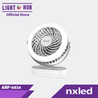 ￼Akari Trio bundle - 5" Rechargeable Fan w/ Ring Light (AJF-5024)