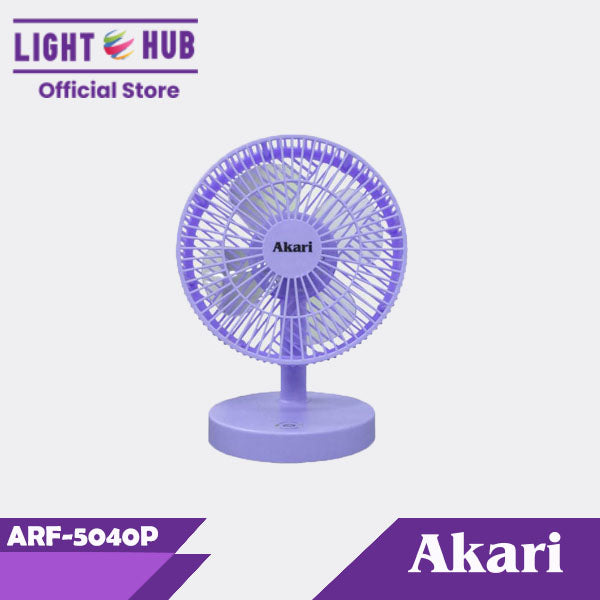 BUY 2 FOR P995: Akari Rechargeable 7" Table Fan Purple 40W (ARF-5040P x 2)