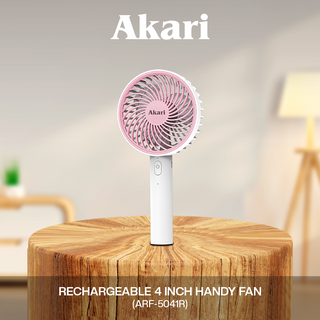 CLEARANCE SALE: Akari 4" Rechargeable Handy Fan (ARF-5041P)