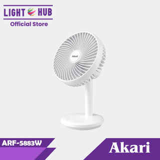 BUY 3 FOR P995: Akari Rechargeable Fan 5W 30° U - White (ARF-5883W x 3)